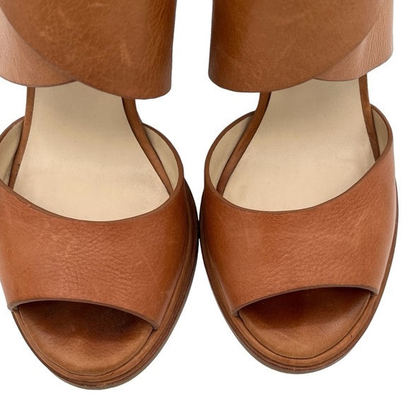 Kenneth Cole Sora Leather Criss Cross Block Heel Sandals - Picture 5 of 10